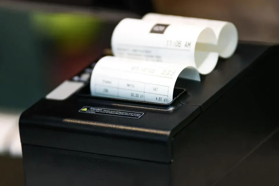 cash register, printer, receipt, store
