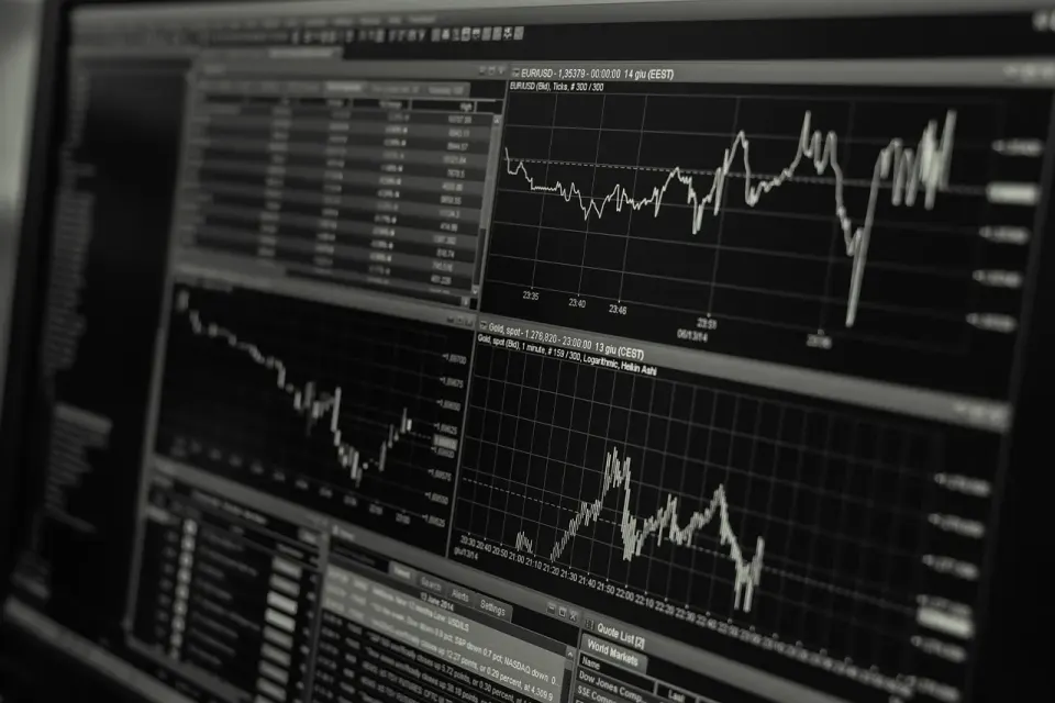 stock, trading, monitor, business