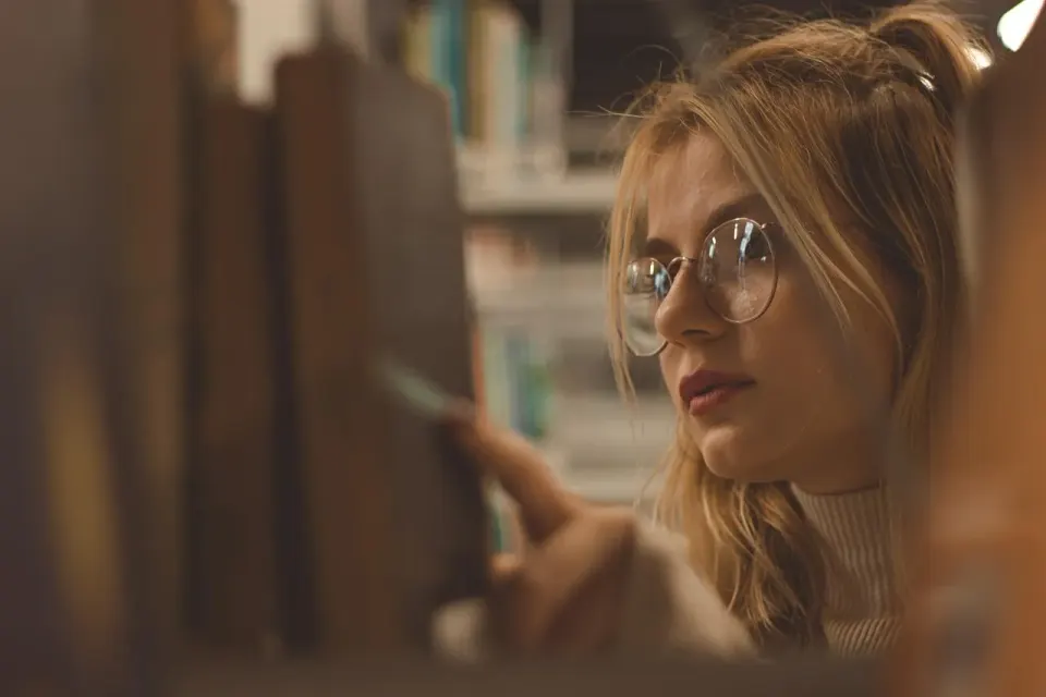 woman, book, you read, library