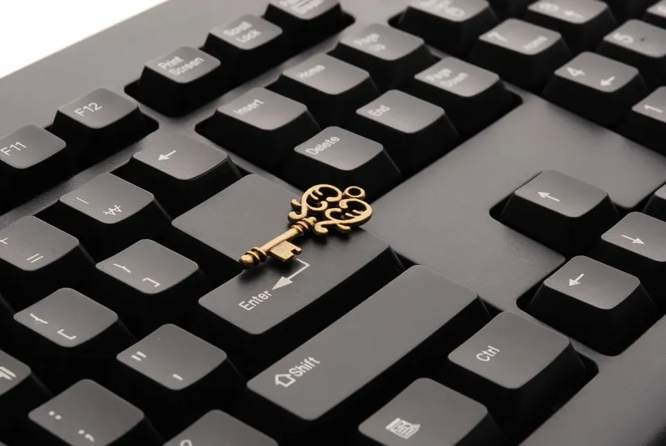 Close-up of a computer keyboard